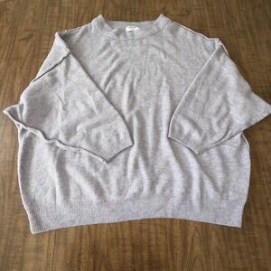 Zenana Pullover  Knit Sweater Top Women's Size 1X Purple 3/4 Sleeve